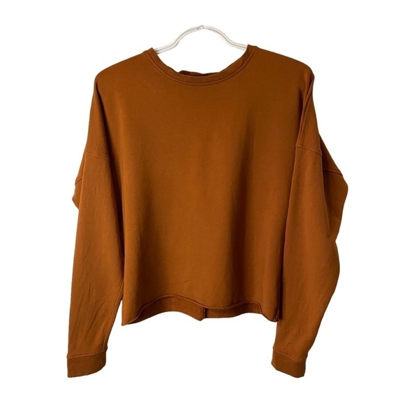 Knix Cropped Sweatshirt, Caramel, Small - Picture 4 of 9